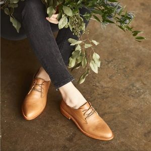 Nisolo ‘James’ leather Oxford - almond - size 6
